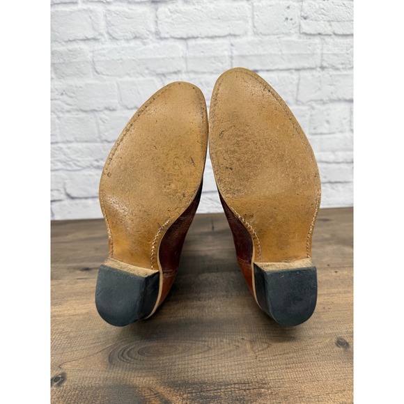 Dingo Mens Leather Western Cowboy Boots Brown Size 9 D Boho Festival Rodeo - Picture 6 of 11